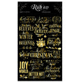 Gold Foil Rub On Stickers - Christmas
