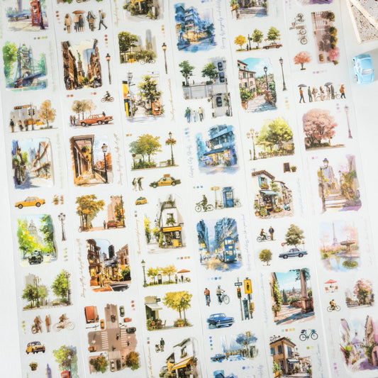 1 Roll City Corner PET Stickers Tape DSYJ