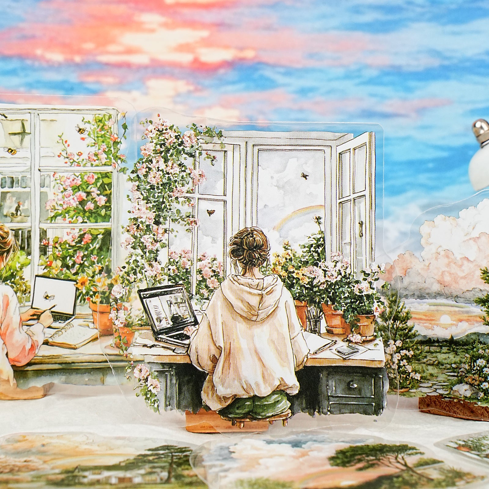 15 Pcs Windows PET Stickers TQZC