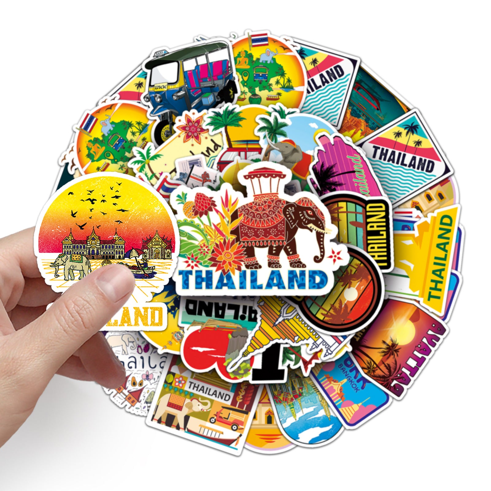 50Pcs Thailand Travel Vinyl Stickers TRV01