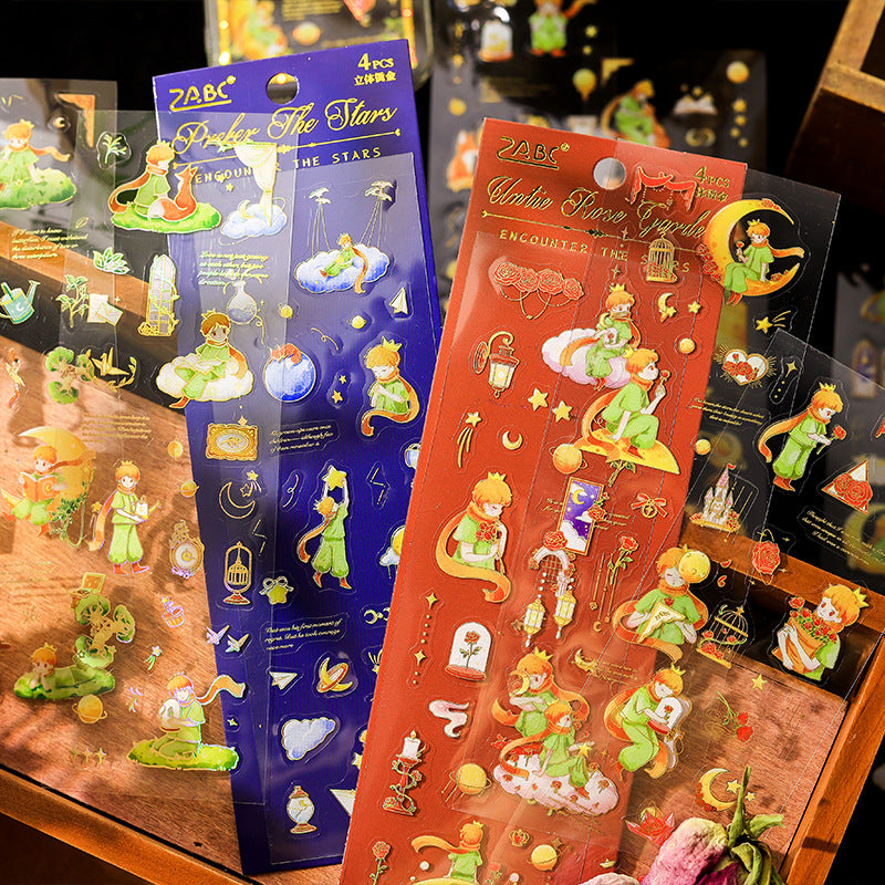 4 Sheeets Little Prince PET Stickers XHXC