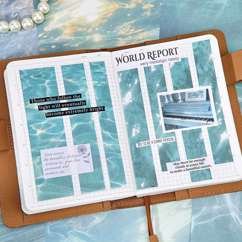 10 Sheets Water Texture Journal Paper LJWY