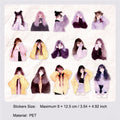30 Pcs Fashion Girl PET Stickers ZDYSH