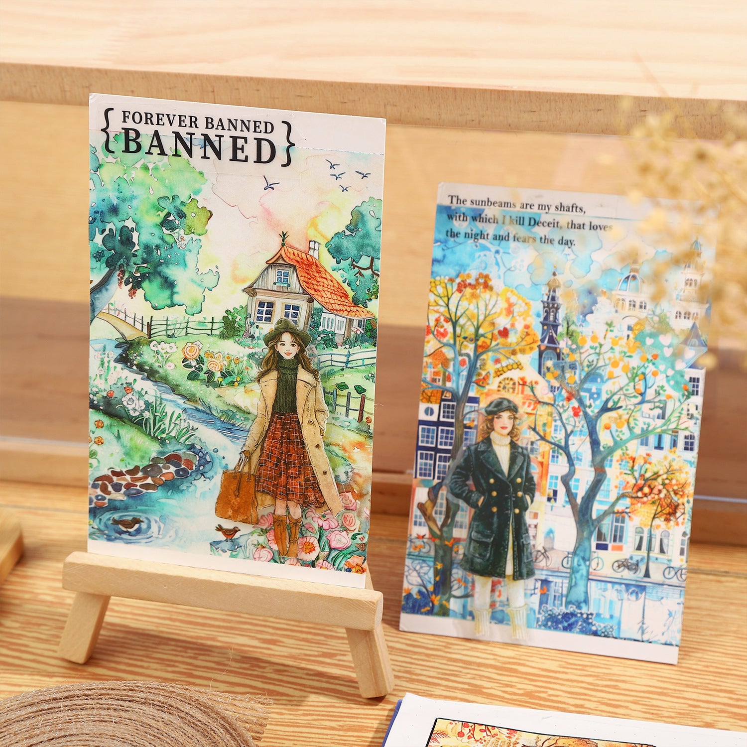 1 Roll Seasonal Painting Washi Stickers Tape SJHJ