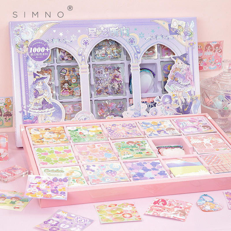 350 Pcs Cute PET Stickers Gift Set XZSX