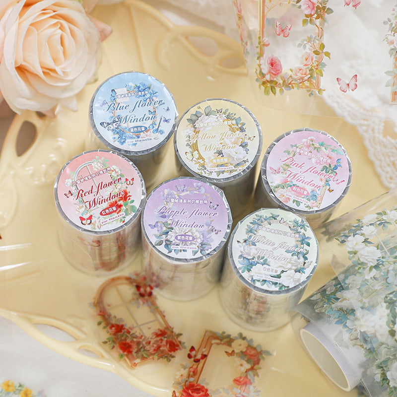 1 Roll Flower Window Die Cut PET Tape HCMJ