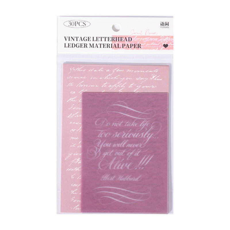 30 Pcs Vintage Scrapbook Paper FGXJ