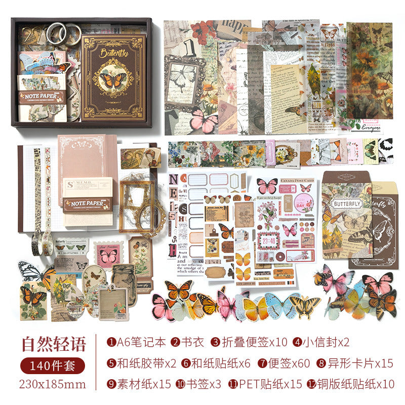 140 Vintage Scrapbook Gift Set HDNJ