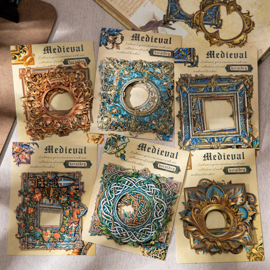 10 Pcs Vintage Frame Cardstock Stickers ZSJWZ