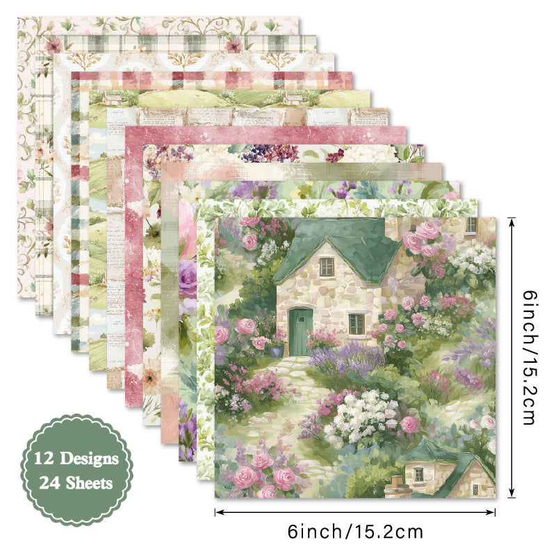 6 inch Garden Scrapbook Paper Pad SKP604
