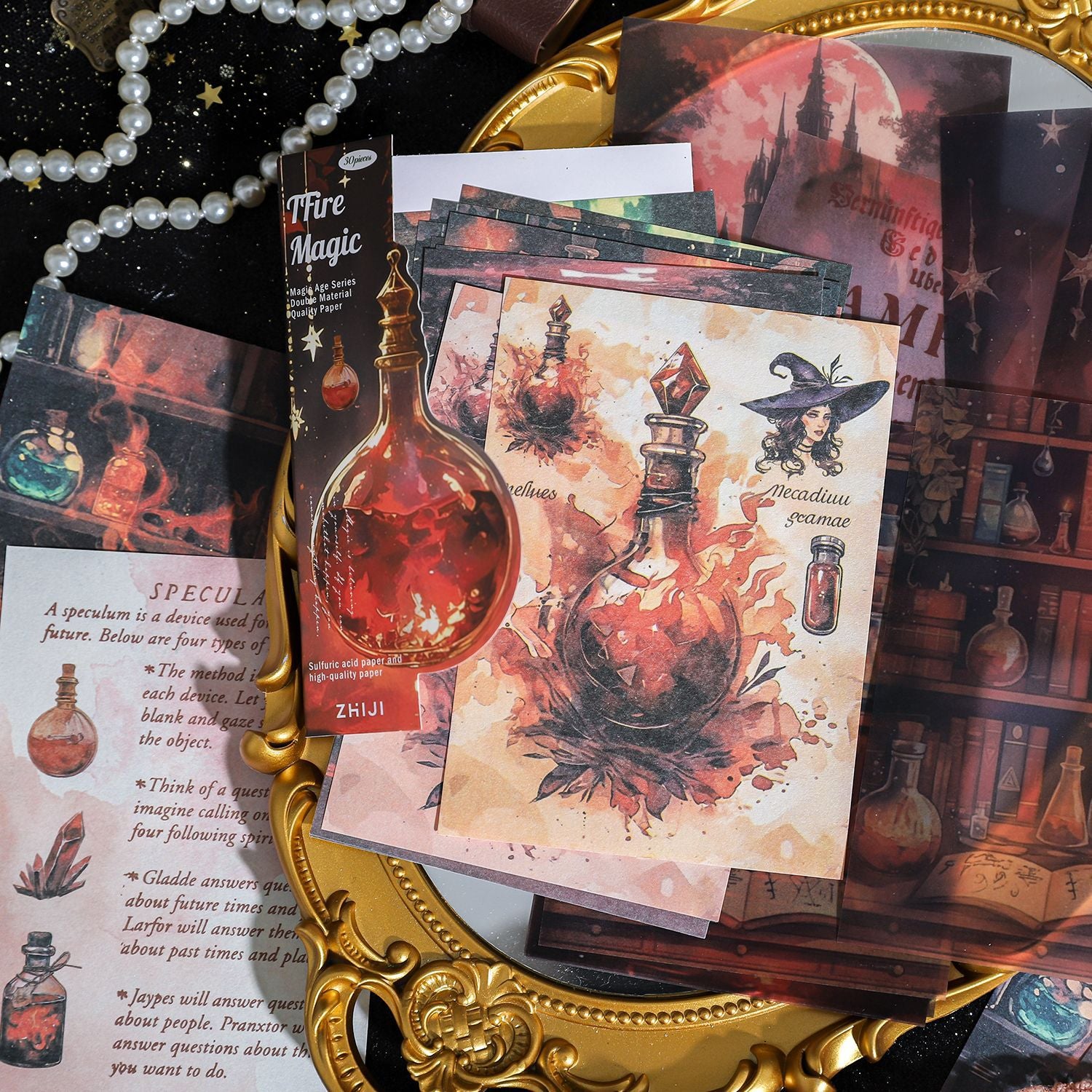 30 Pcs Gothic Magic Scrapbook Paper MFJY