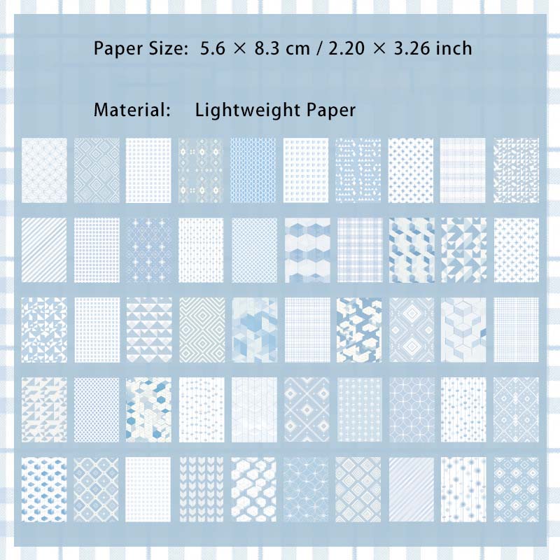 50 Pcs Basic Floral Journal Paper QXSX