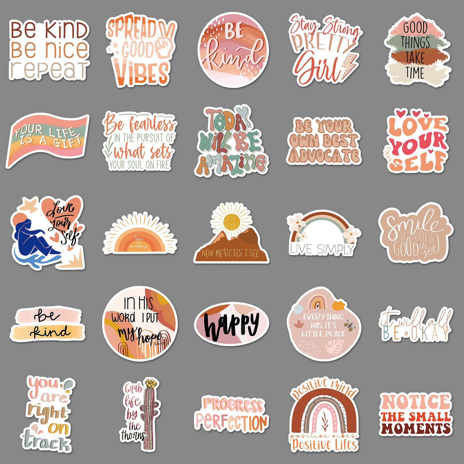 50PCS Boho Waterproof Vinyl Stickers BHO06