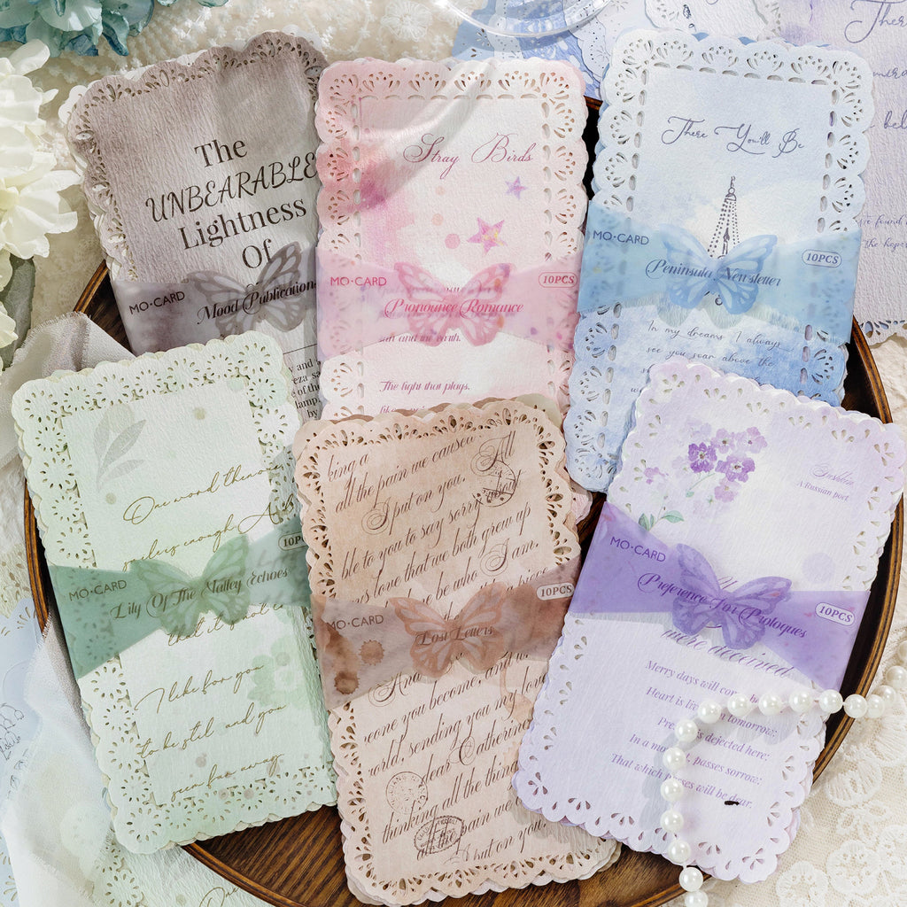 10 Pcs Lace Edged Scrapbook Paper LSLC