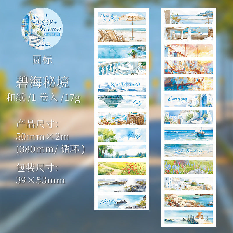 1 Roll Landscape Washi Sticker Tape MYDFJ