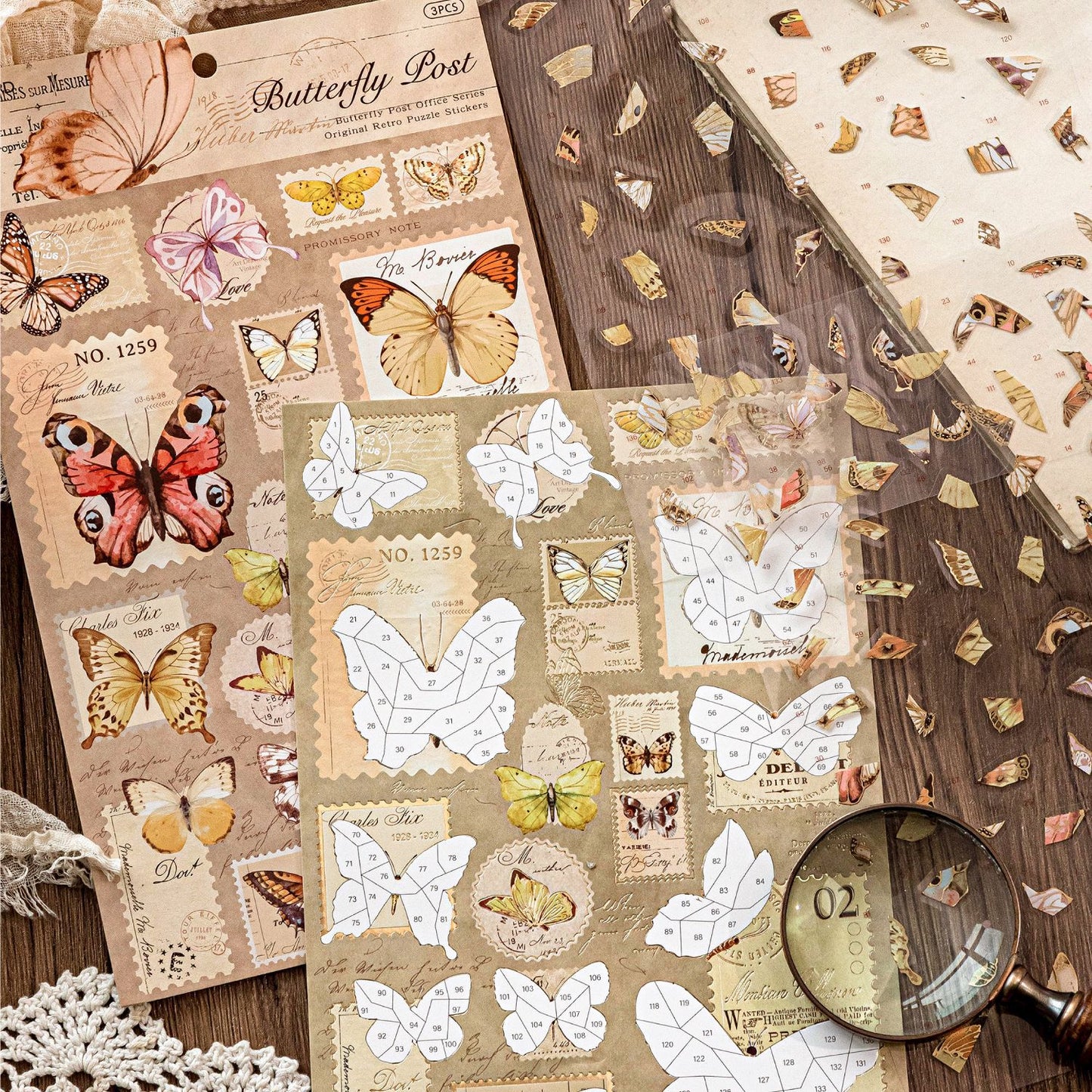 Buttefly Theme Diy Puzzle  Stickers HDYJ