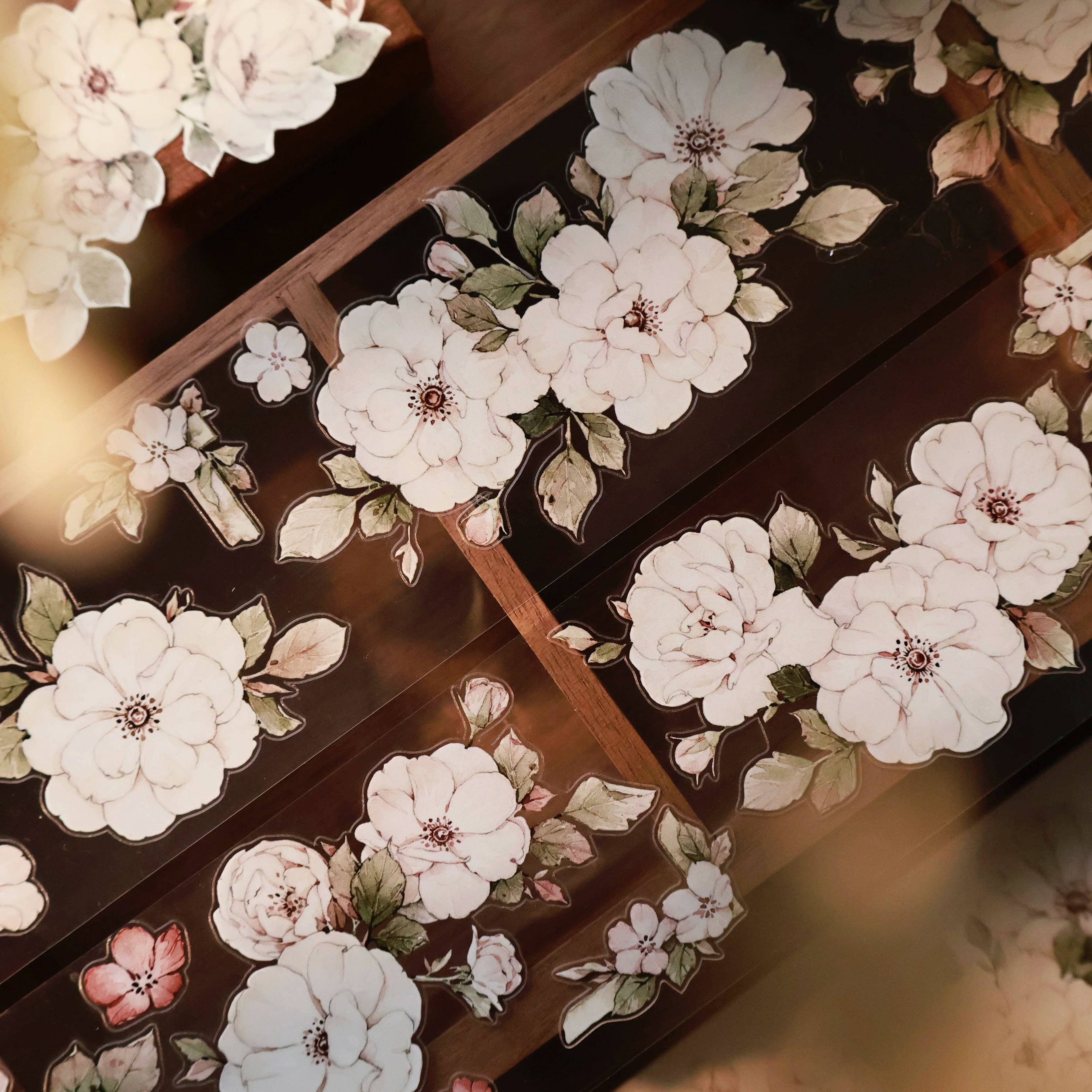 Floral Decorative Tape Rolls- Moonlight Eglantine