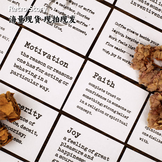 50 Pcs Dictionary Theme Journal Paper CHXL