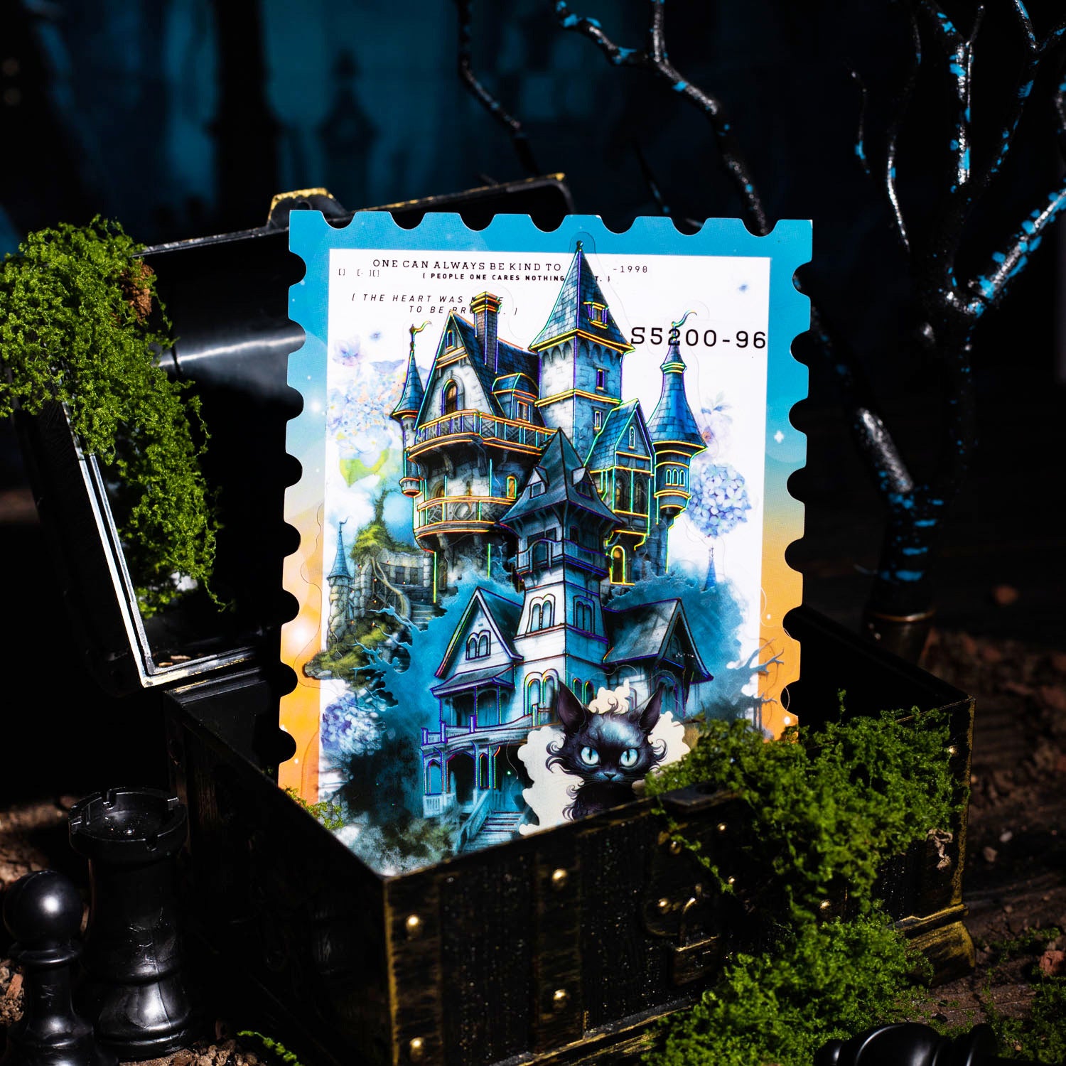 5 Pcs Castle PET Stickers HFCB