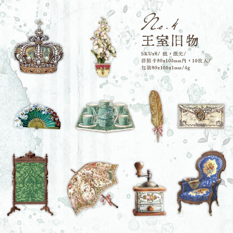10 Pcs Baroque Style Cardstock Paper BLKCH