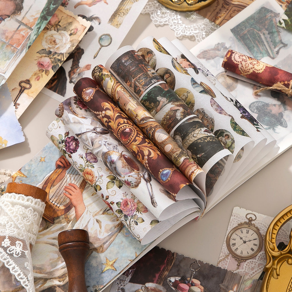 A5 Mixed Material Sticker Book - Victoria Manor