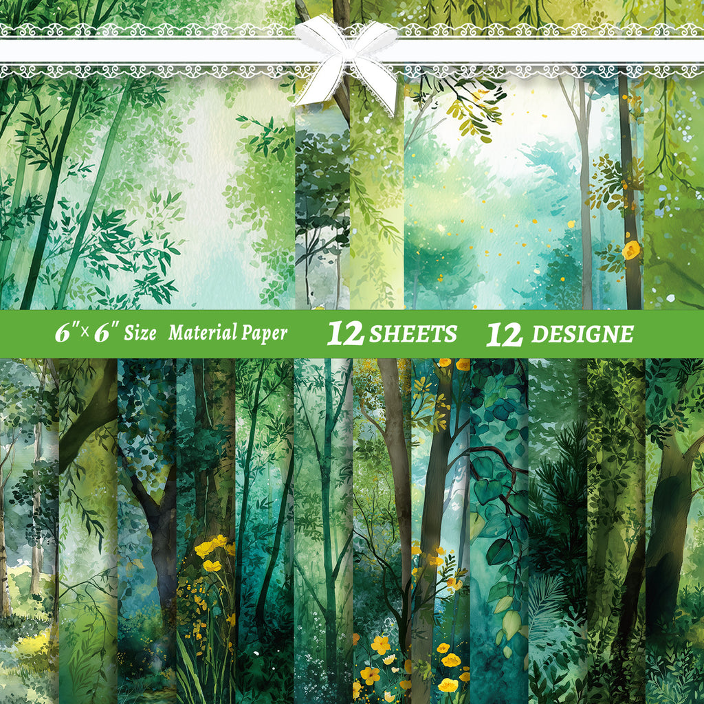 6 inch Forest Scrapbook Paper Pad PA829