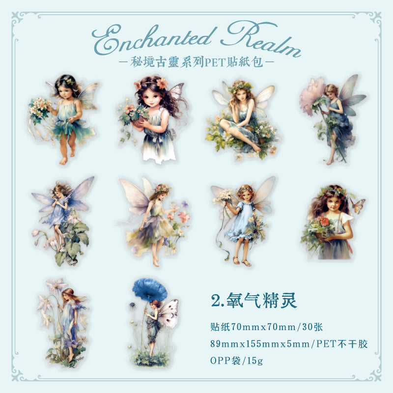 30 Pcs Fairy Tale PET Stickers  MJGL