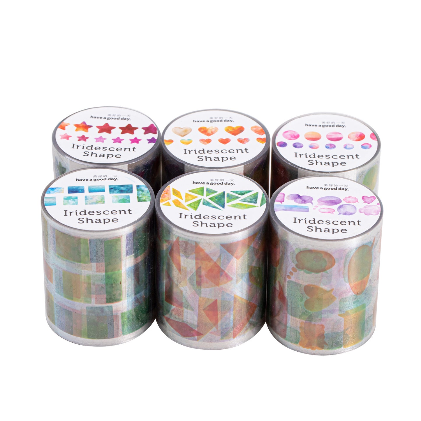 1 Roll Watercolor Dot Heart Star Planner Stickers Tape HCXZ