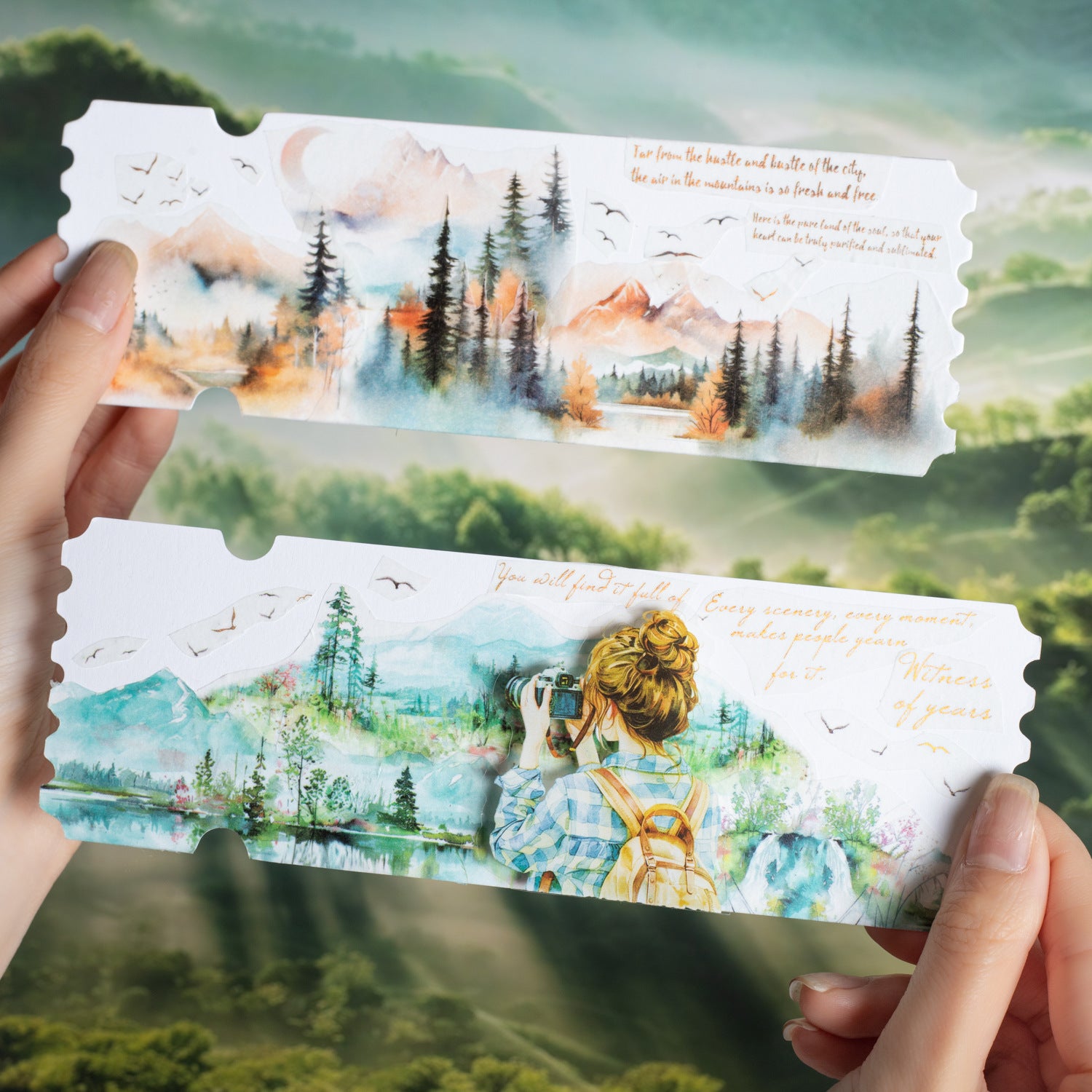 1 Roll Seasonal Forest Landscape Washi Tape CZSLJDS