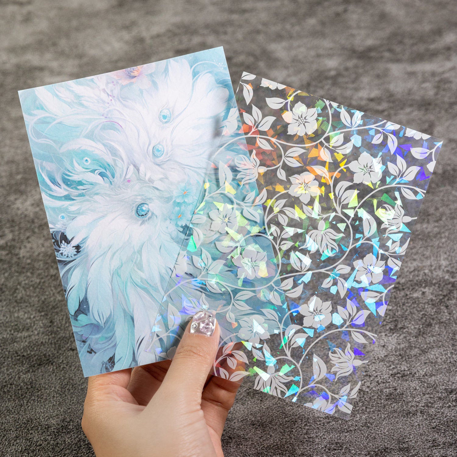 6 Pcs Floral and Lace PET Stickers HKYQ