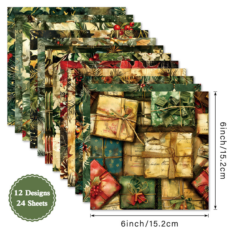 6 inch Christmas Scrapbook Paper Pad SKP550