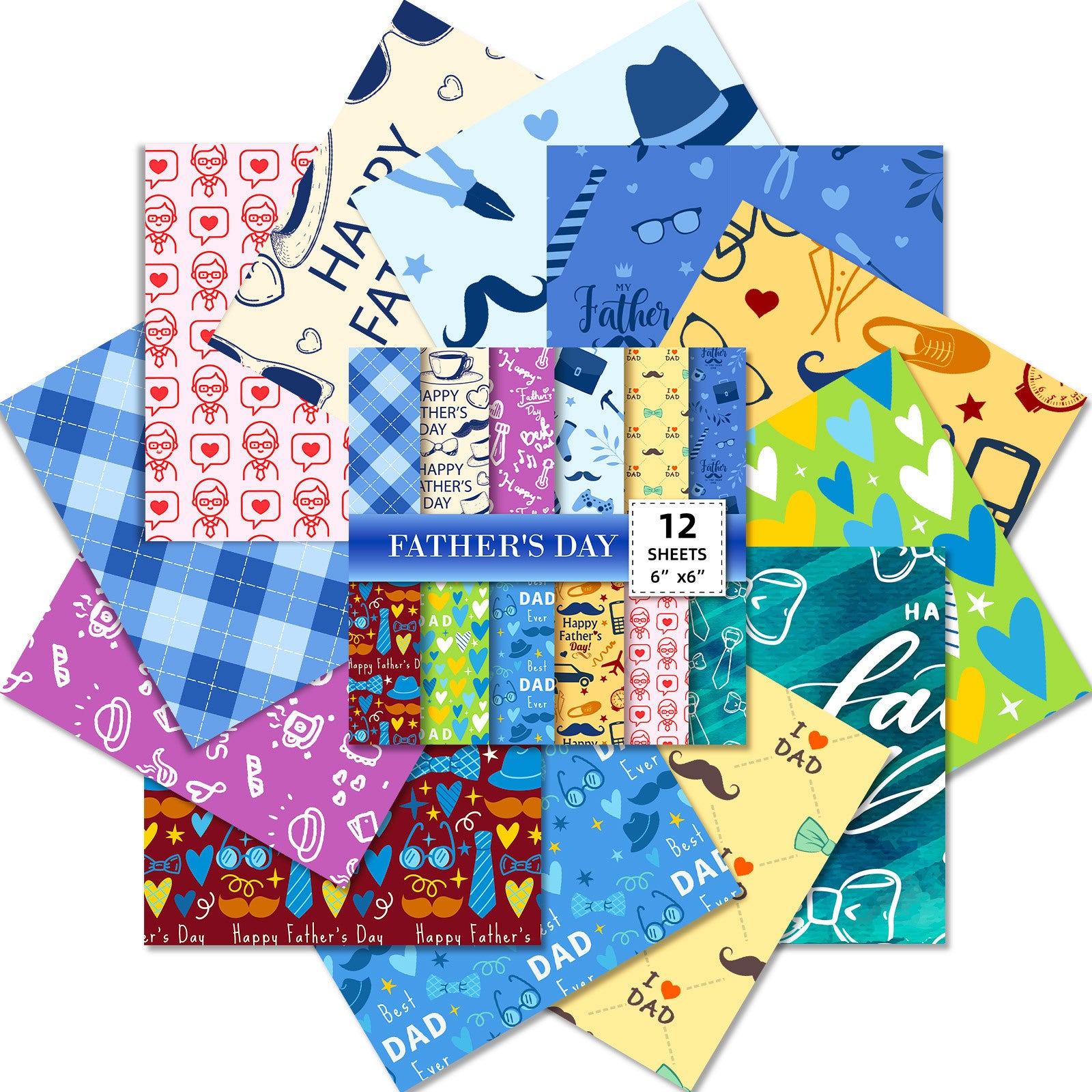 6 inch Father's Day Scrapbook Paper Pad PA797