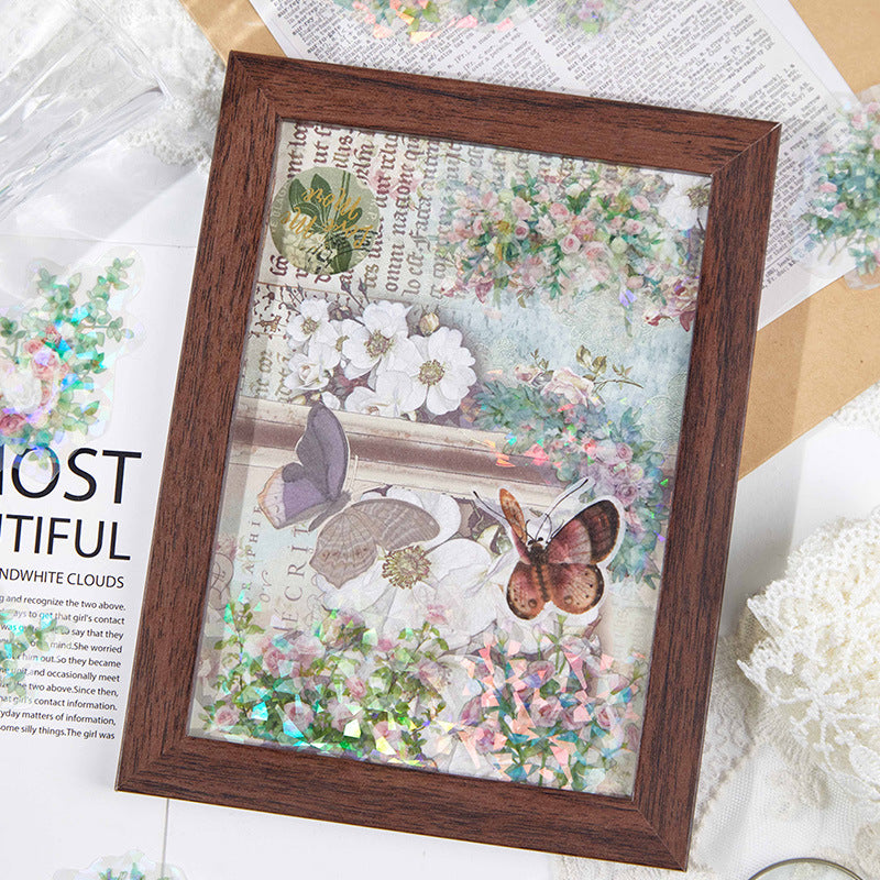 20 Pcs Shell Light Plant PET Stickers LYAR