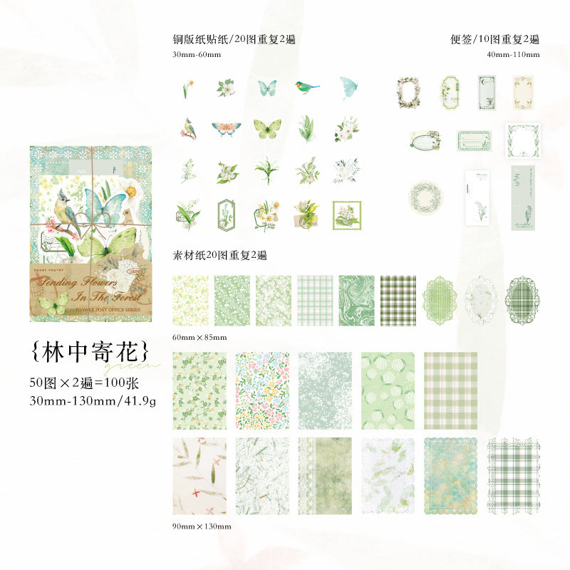 100 Pcs Junk Journal Supplies Kit HHYJ