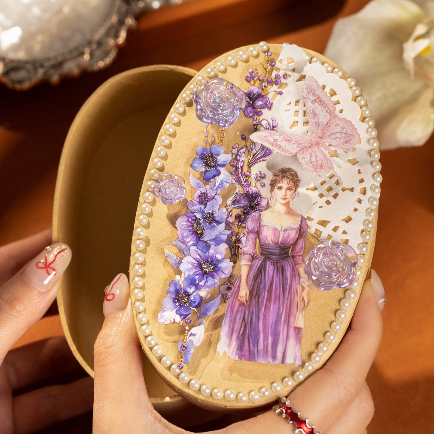 20 Pcs Floral Jewelry PET Stickers HYZS