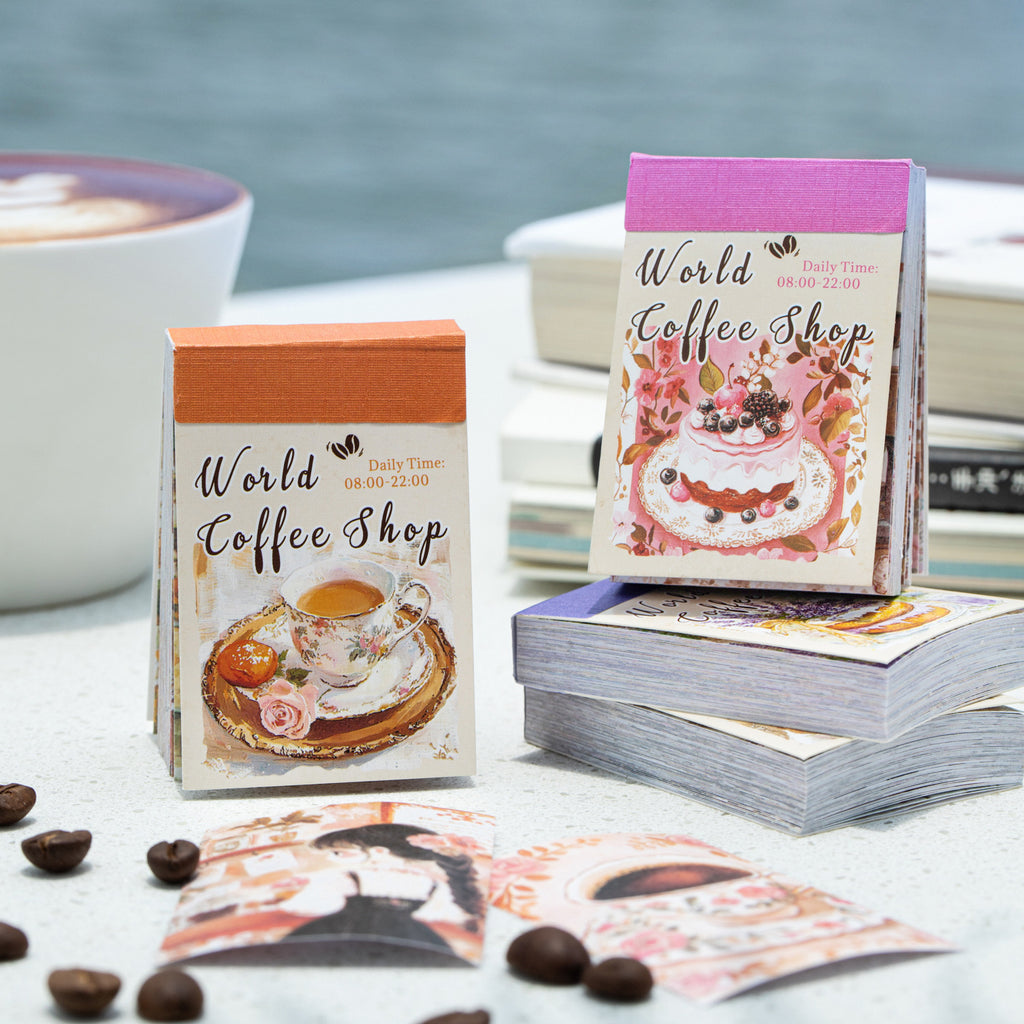50 Pcs Coffee Theme Washi Stickers Book SJKFD