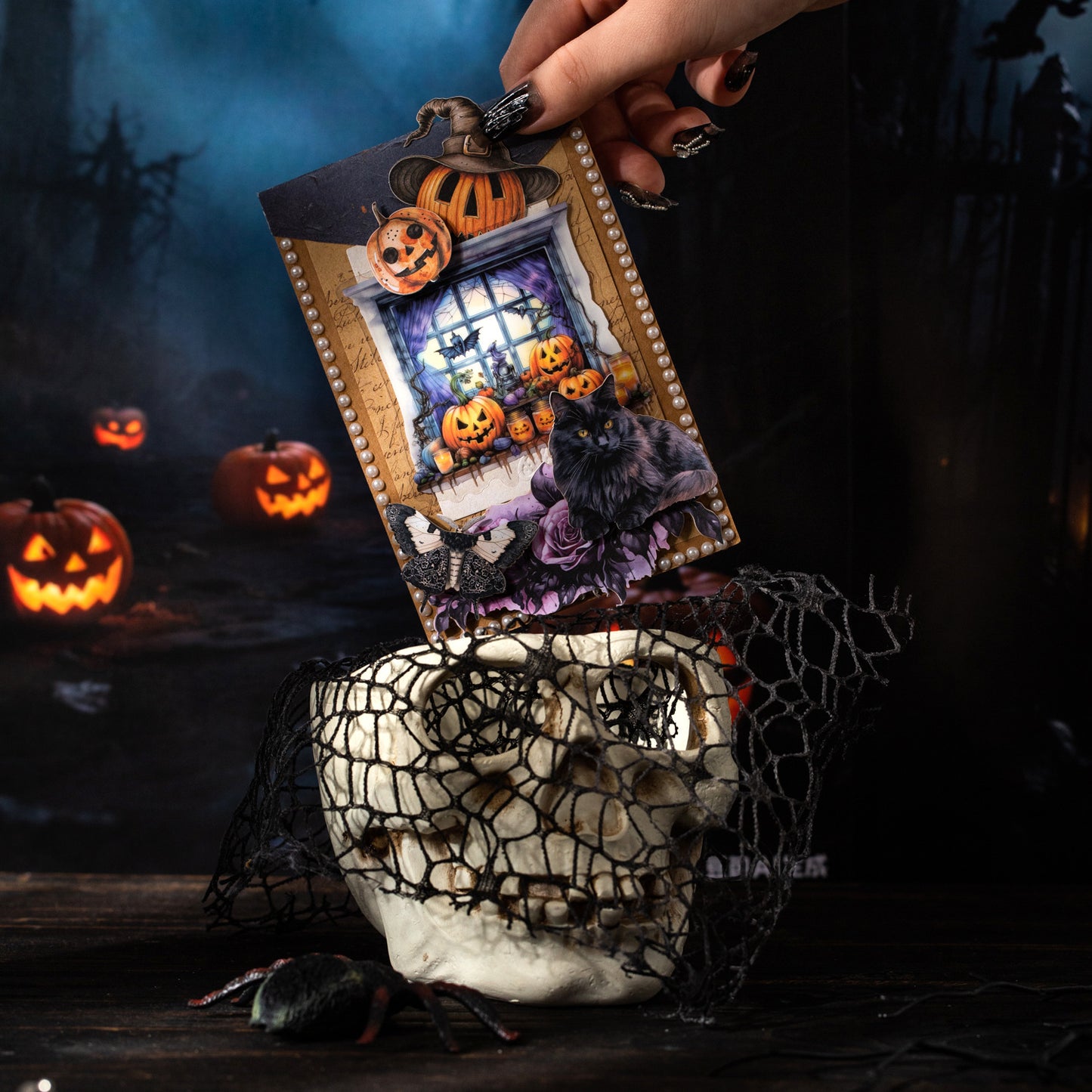 10 Pcs Halloween Windows PET Stickers AYCY