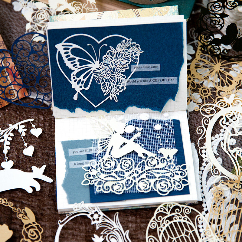 10 Pcs Hollow Cutout Paper HTCC