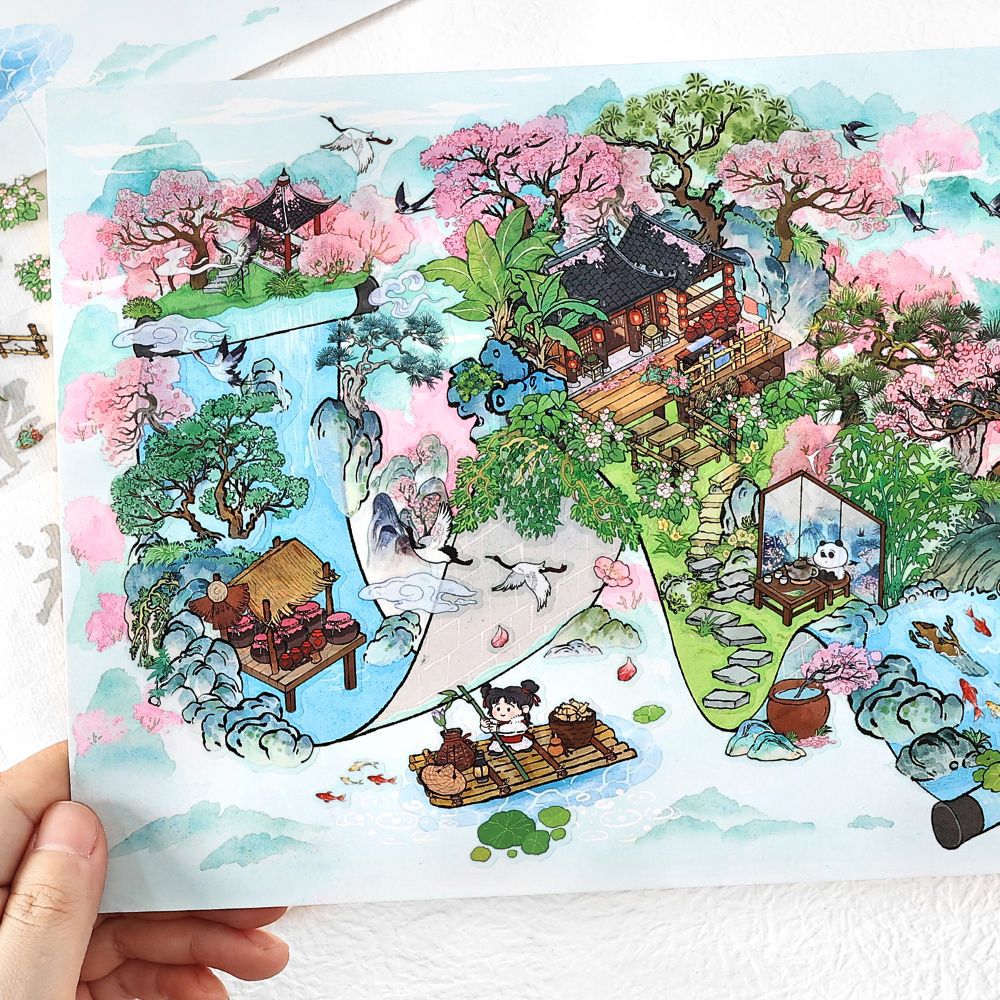 Classsic 3D Landscape Sence Stickers Kit SZSS