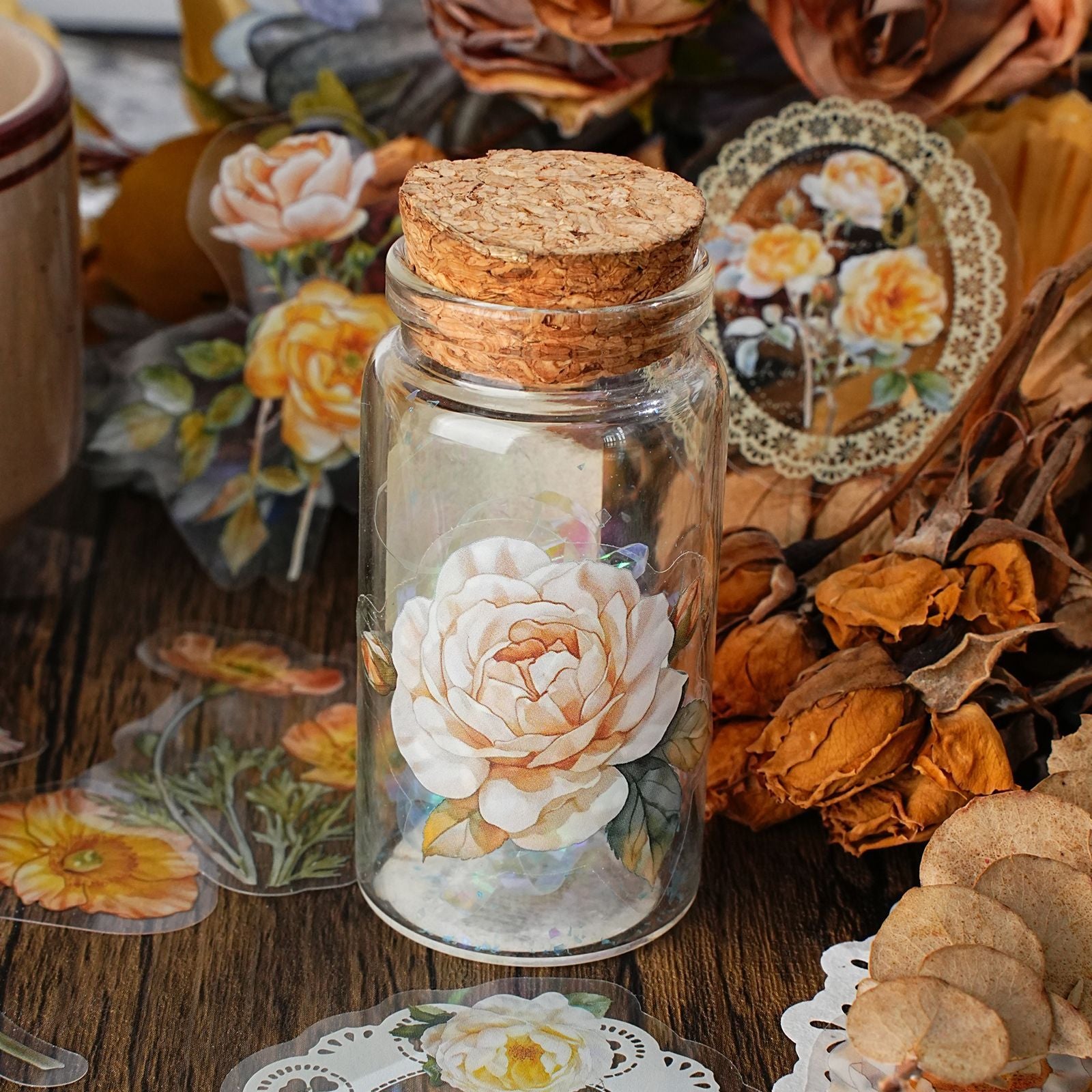 20 Pcs Flower PET Stikers YHGM
