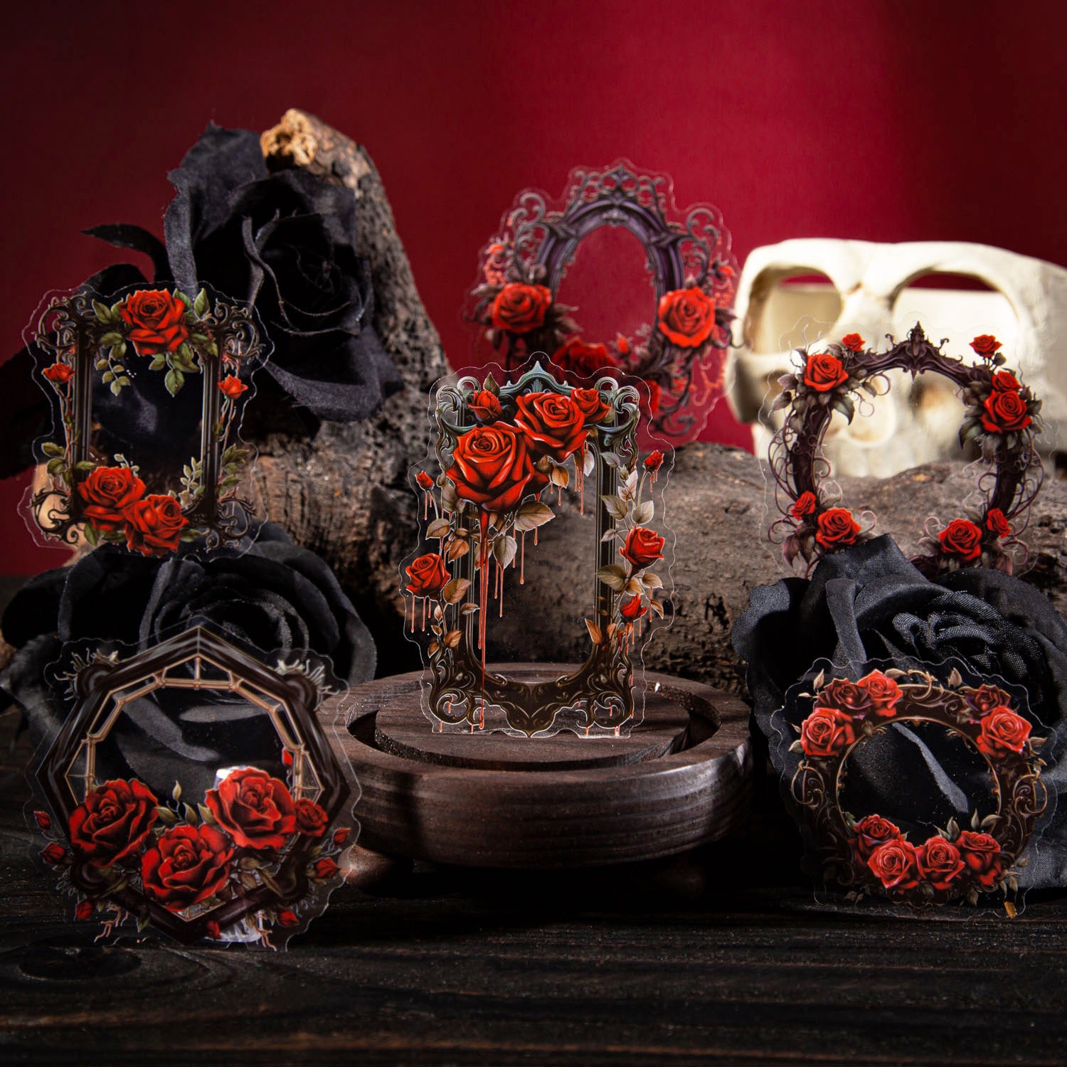 30 Pcs Gothic PET Frame Stickers AYZY