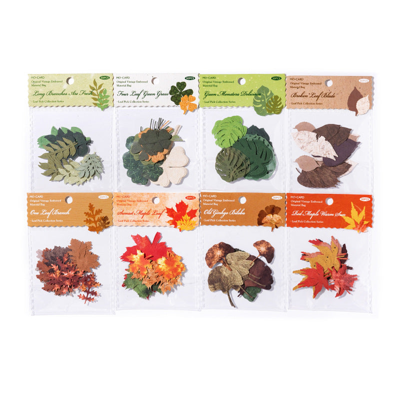 30 Pcs Hollow Cutout Paper Leaf YZSWJ