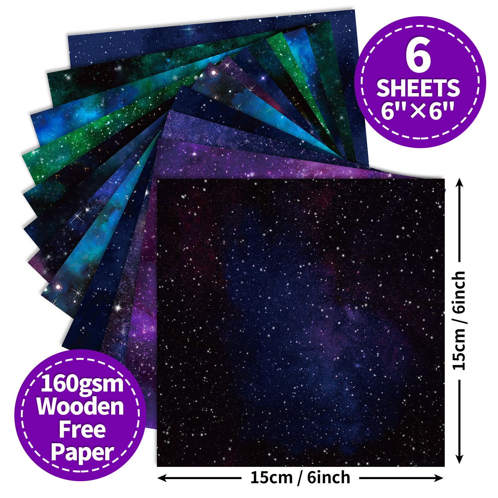 6 inch Galaxy Scrapbook Paper Pad PA309