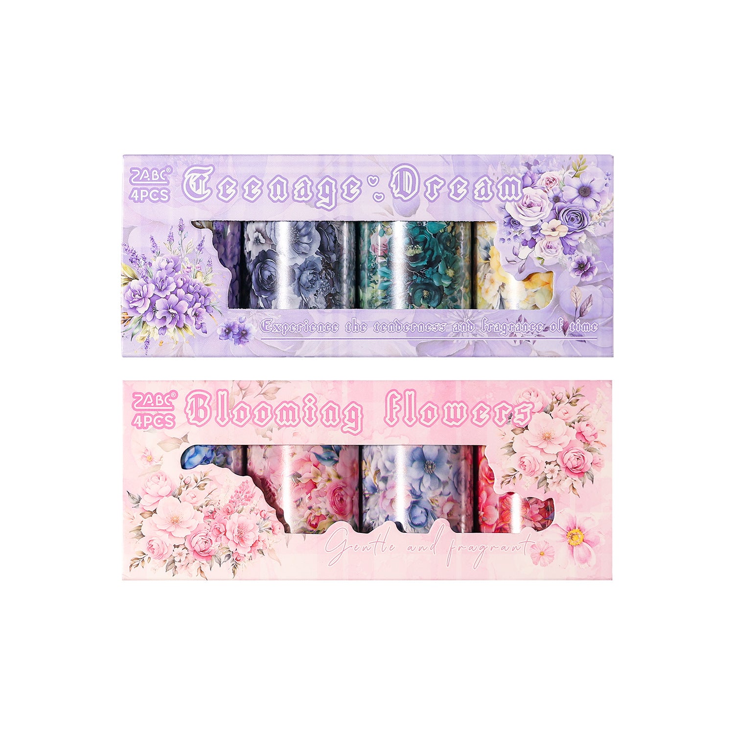 4 Rolls Flower PET Tape Set HTSY
