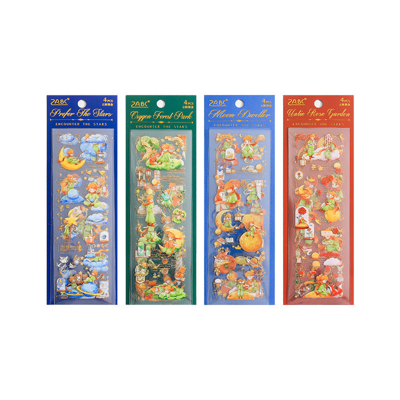 4 Sheeets Little Prince PET Stickers XHXC