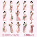 30 Pcs Holding Flowers Girl PET Stickers PHDNH