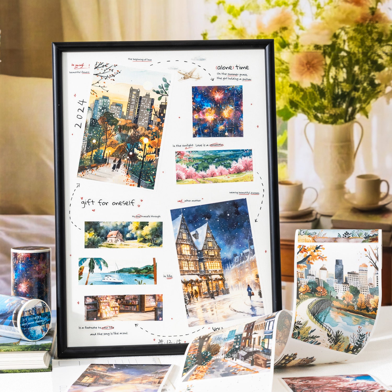 1 Roll Travel Holiday Theme Washi Tape ZYJH