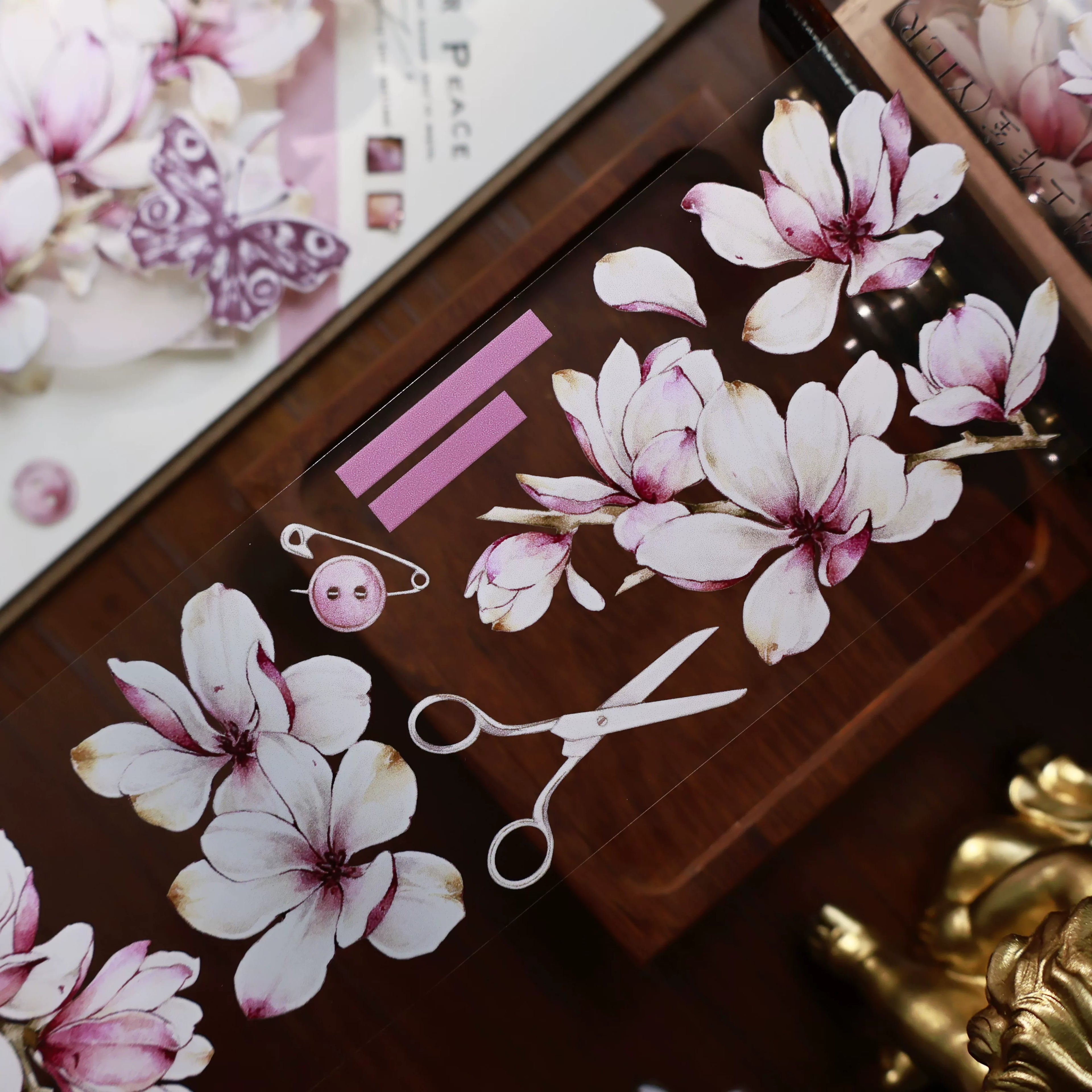 Floral Decorative Tape Rolls- Magnolia Grace