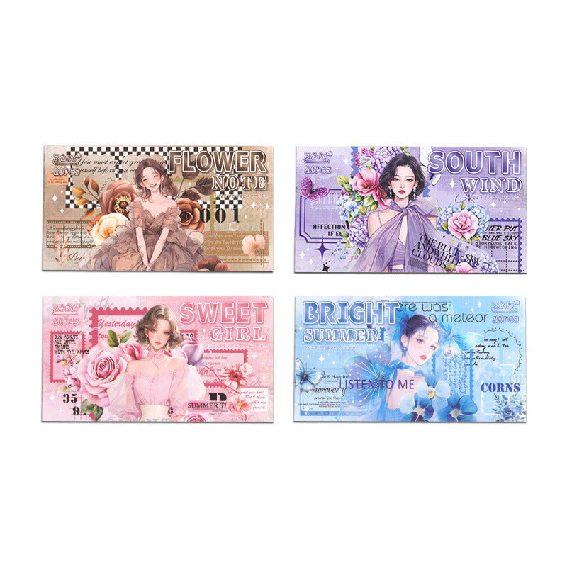 20 Sheet Floral Girl Stickers Book SNTT