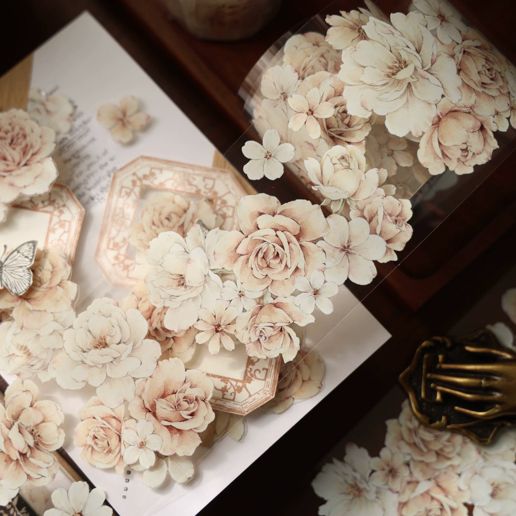 Floral Decorative Tape Rolls- Twilight Bloom Whispers